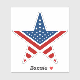 Adesivo Bandeira Americana de Cinco Pontos