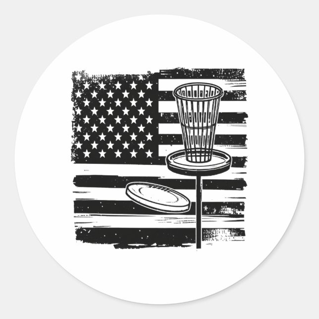 Adesivo Bandeira Americana de Golf de Disco (Frente)