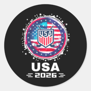 Adesivo Bandeira Americana de Hóquei 2026 EUA Mulheres Hom