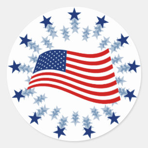 ADESIVO BANDEIRA AMERICANA DE ONDULAÇÃO