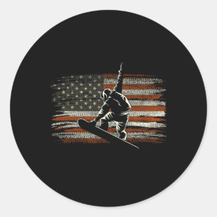 Adesivo Bandeira Americana De Snowboarding Para Esqui De S
