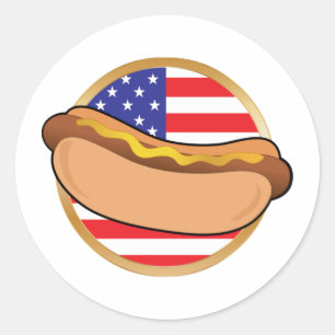 Adesivo Bandeira americana do cachorro quente