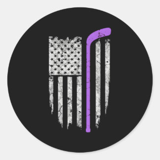 Adesivo Bandeira Americana do Cancer de Luta contra o Hóqu