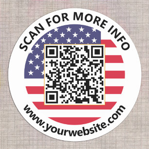 Adesivo Bandeira Americana do Código QR Moderno dos Estado
