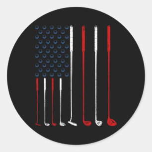 Adesivo Bandeira Americana do Golf Clubs