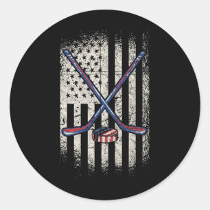 Adesivo Bandeira Americana do Hóquei no Gelo nos Estados U