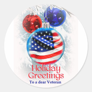 Adesivo Bandeira americana do Natal militar aos veteranos