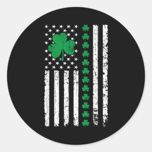 Adesivo Bandeira americana dos EUA com trevos para o dia d