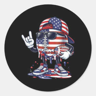 Adesivo Bandeira Americana Drip de Futebol Para Meninos e