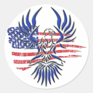 ADESIVO BANDEIRA AMERICANA E EAGLE