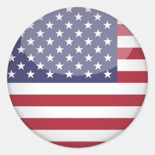 Adesivo Bandeira Americana e Estrelas