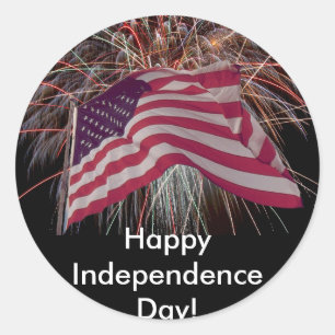 Adesivo Bandeira Americana e Fireworks