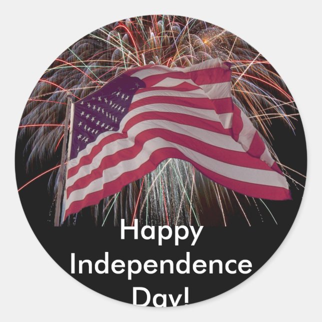 Adesivo Bandeira Americana e Fireworks (Frente)