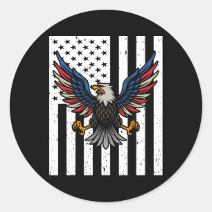 Adesivo Bandeira Americana Eagles 4 De Julho De 1776 Liber