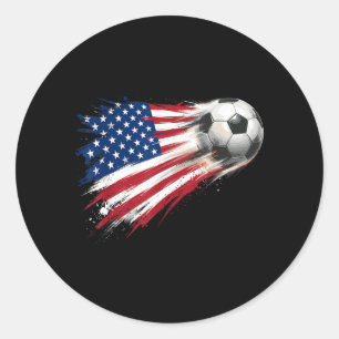 Adesivo Bandeira Americana Em Bola De Futebol