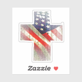 Adesivo Bandeira americana em cruz