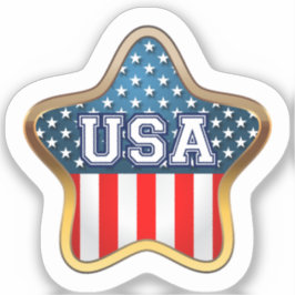 Adesivo Bandeira Americana em Forma de Estrelas