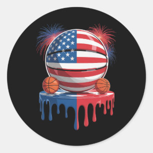 Adesivo Bandeira Americana EUA Sorvete Jogo de Gotejamento