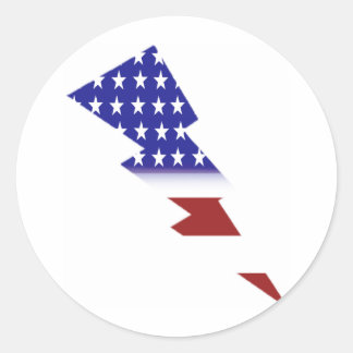 Adesivo Bandeira Americana - forma relâmpago