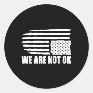 Adesivo Bandeira Americana Incomodada Não Estamos Bem