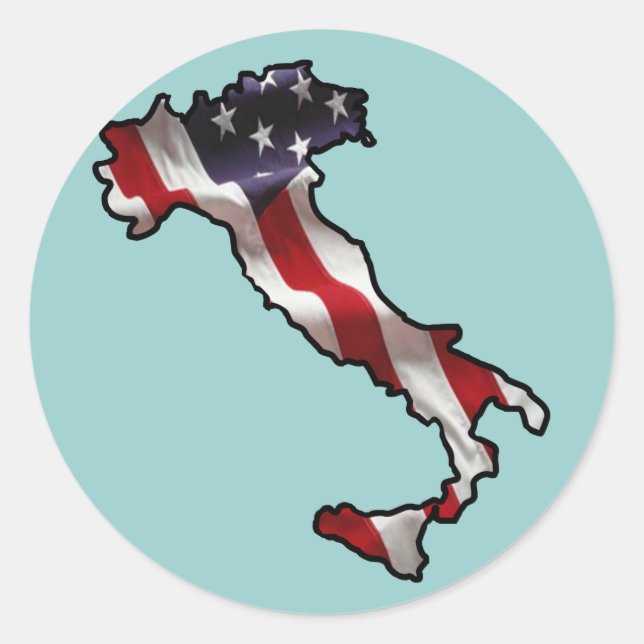 Adesivo Bandeira Americana Italiana (Frente)