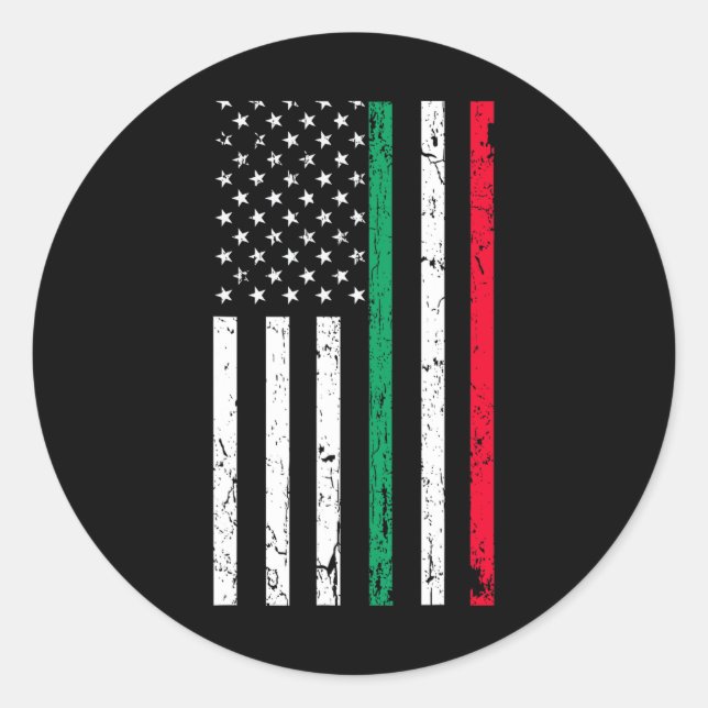 Adesivo Bandeira Americana Italiana Orgulho 4 De Julho (Frente)