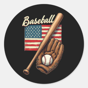 Adesivo Bandeira Americana Jogador De Beisebol Bysebyll Fã