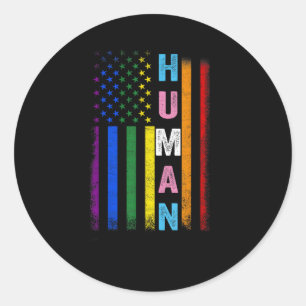 Adesivo Bandeira americana LGBT humana Mês do Orgulho Gay