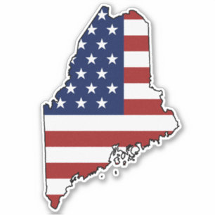 Adesivo Bandeira Americana Maine