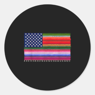 Adesivo bandeira americana mexicana serape cinco de maio p
