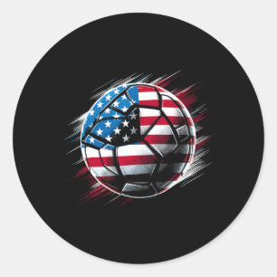 Adesivo Bandeira Americana Na Bola Do Futebol