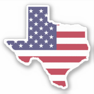 Adesivo Bandeira Americana no Texas