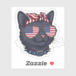 Adesivo Bandeira Americana Óculos de sol Cat - Legal Patri