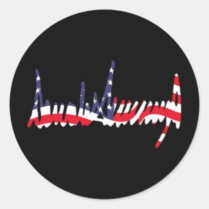 Adesivo Bandeira Americana Ondulante 47º Assinatura do Pre