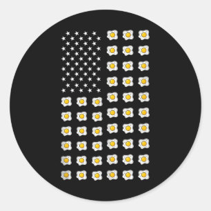 Adesivo Bandeira Americana Ovo Comida EUA Patriotismo Patr