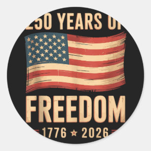 Adesivo Bandeira americana patriótica 250 aniversário 4 de