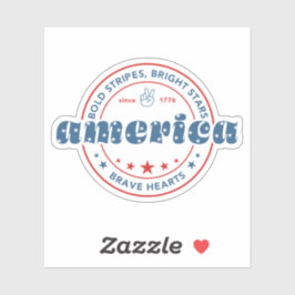 Adesivo Bandeira Americana Patriótica 4 de julho Estrelas