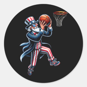 Adesivo Bandeira Americana Patriótica Basquete 4 De Julho