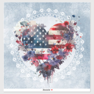 Adesivo Bandeira americana patriótica Dia da Independência