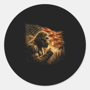 Adesivo bandeira americana pé grande soprando dente-de-leã
