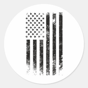 Adesivo Bandeira Americana Preta Patriótica dos EUA Desgas