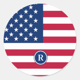 Adesivo Bandeira americana Red White e Blue Patriotic
