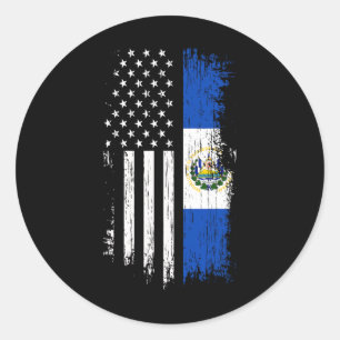 Adesivo Bandeira Americana Salvadorenha - Camisa El Salvad
