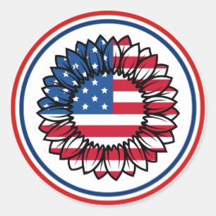 Adesivo Bandeira Americana Sunflower-32222