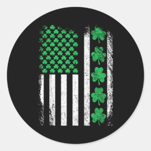 Adesivo bandeira americana trevos irlandeses homens dia de