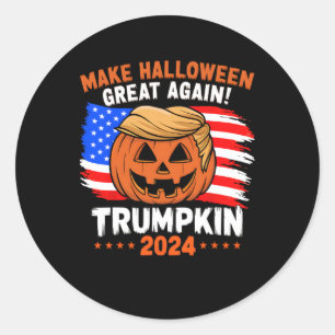 Adesivo Bandeira Americana Trumpkin 2024 Halloween Make Ha