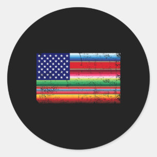 Adesivo Bandeira Americana Usa Serape Cinco De Mayo Par