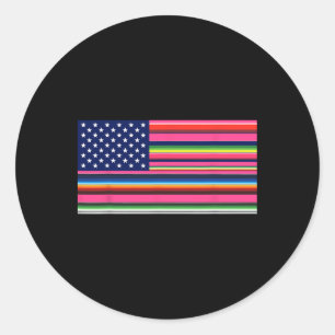 Adesivo Bandeira Americana Usa Serape Cinco De Mayo Par