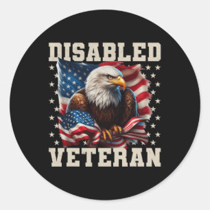 Adesivo Bandeira Americana Veterano Deficiente Militar Ve