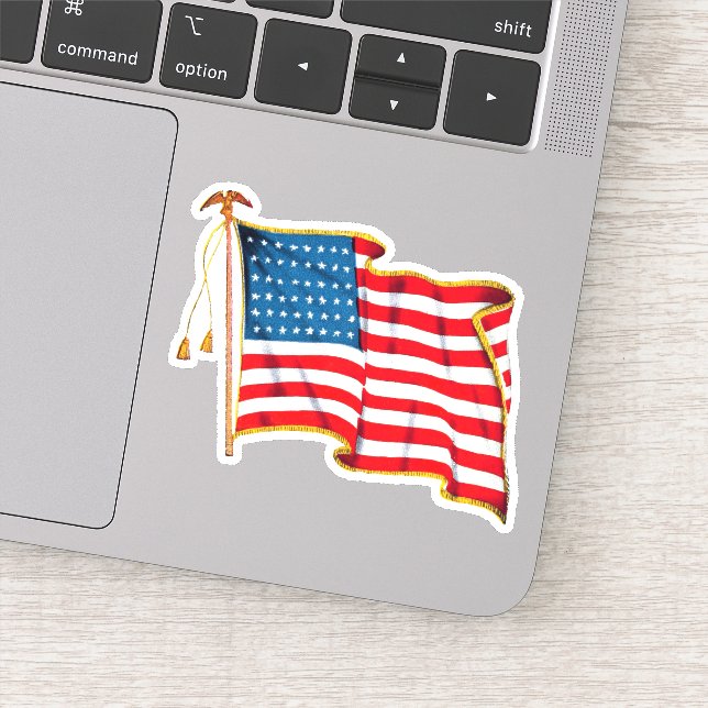 Adesivo Bandeira Americana Vintage (Detalhe)